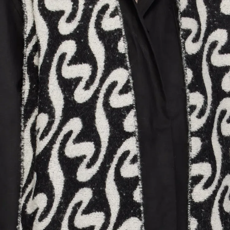 HOLZWEILER Wool Knit Scarves Women's Black-2