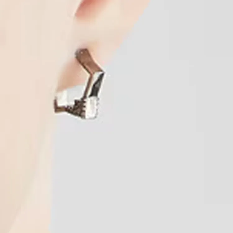 FENDI Metal Earrings Men's Black-3