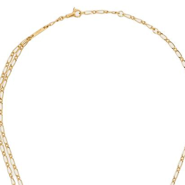 【CELINE 】 Triomphe lock necklace in brass with gold finish Celine Triomphe Lock Necklace In Brass With Gold Finish