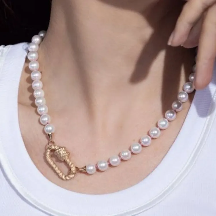 Marla Aaron 14kt Yellow Gold Akoya Pearl Strand Necklace-2