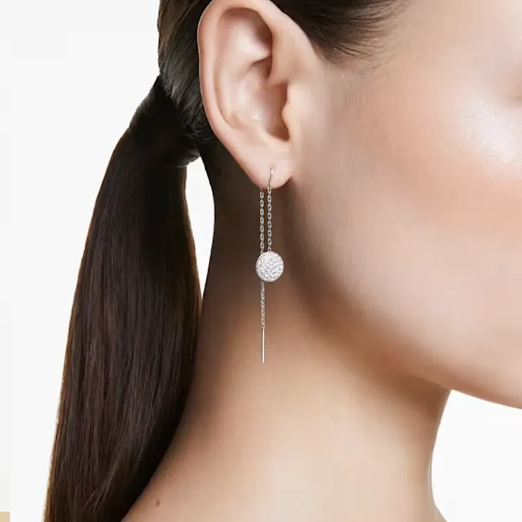Swarovski Rhodium-Plated Faux Crystal Earrings Women's Silver-4