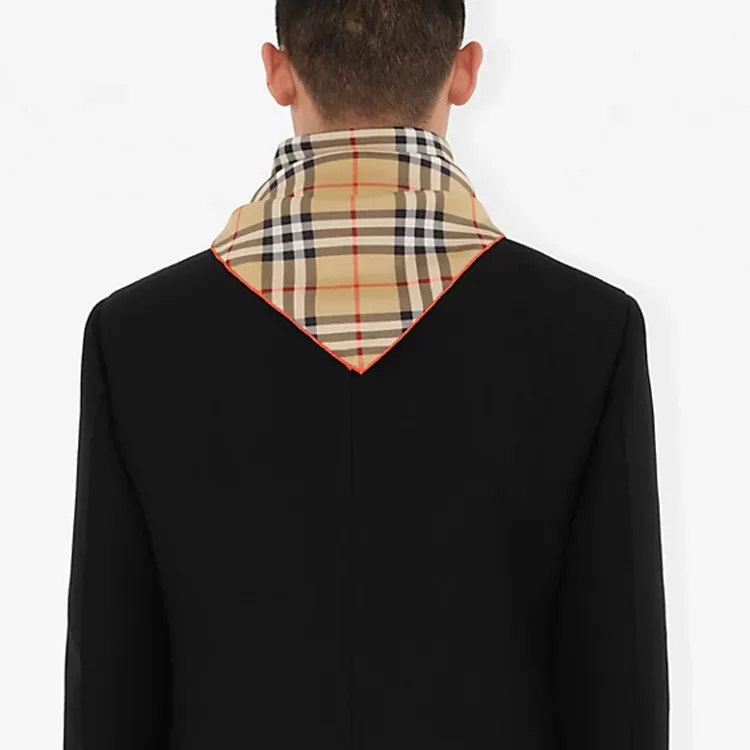 Burberry Silk Scarves Unisex Brown-3