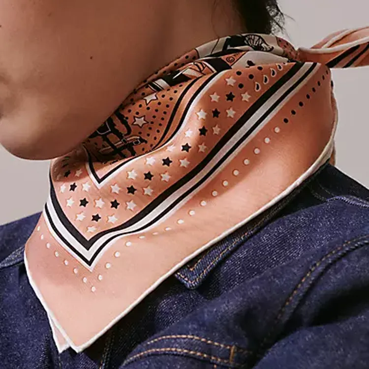 HERMES Silk Scarves Women's Brown-3