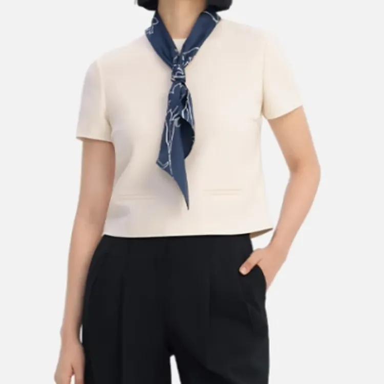 THEORY Mulberry Silk Silk Scarves Women's Navy Blue-2