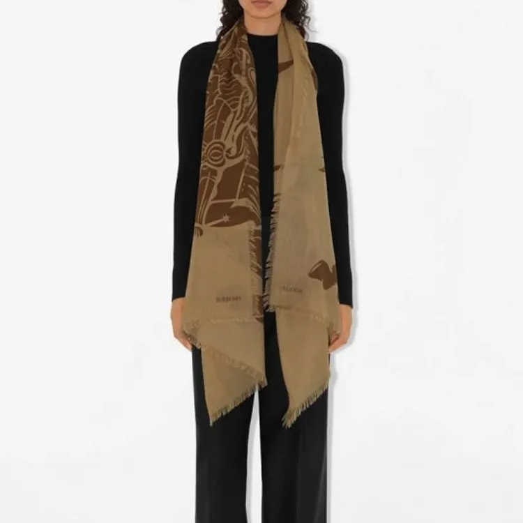 Burberry Ekd Wool Scarf-2