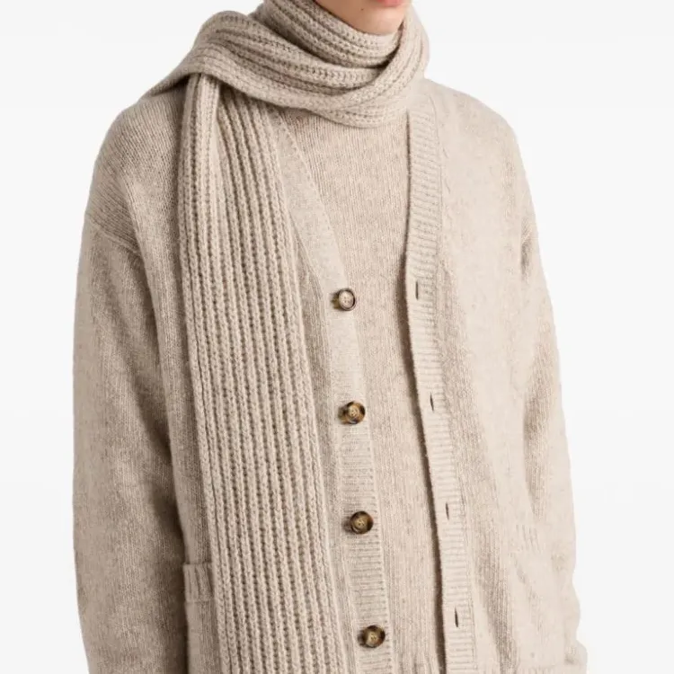 PRADA Logo detail Cashmere Scarf-2