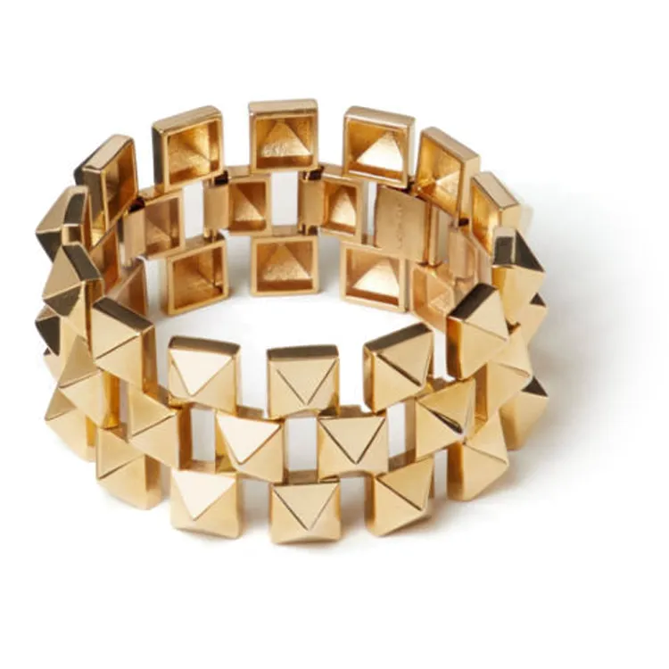 Valentino Willow Stud Metal Bracelets Women's Gold-1