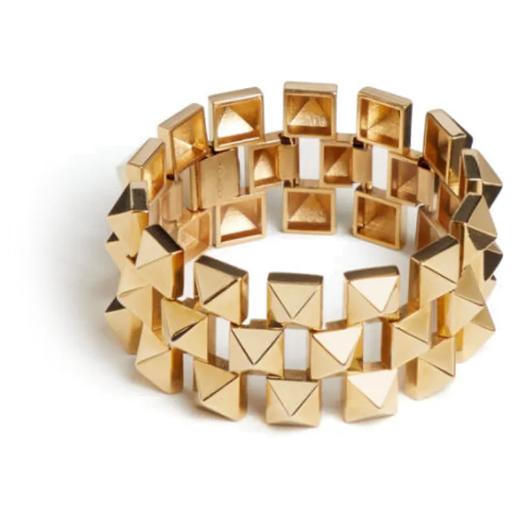Valentino Willow Stud Metal Bracelets Women's Gold-2
