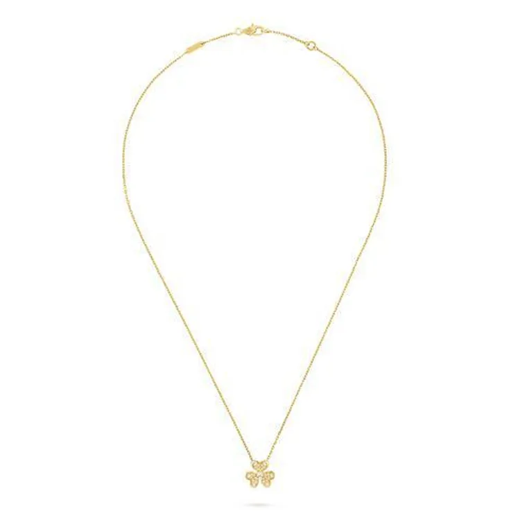 Van Cleef & Arpels Gold Diamond Necklaces Women's Gold-1
