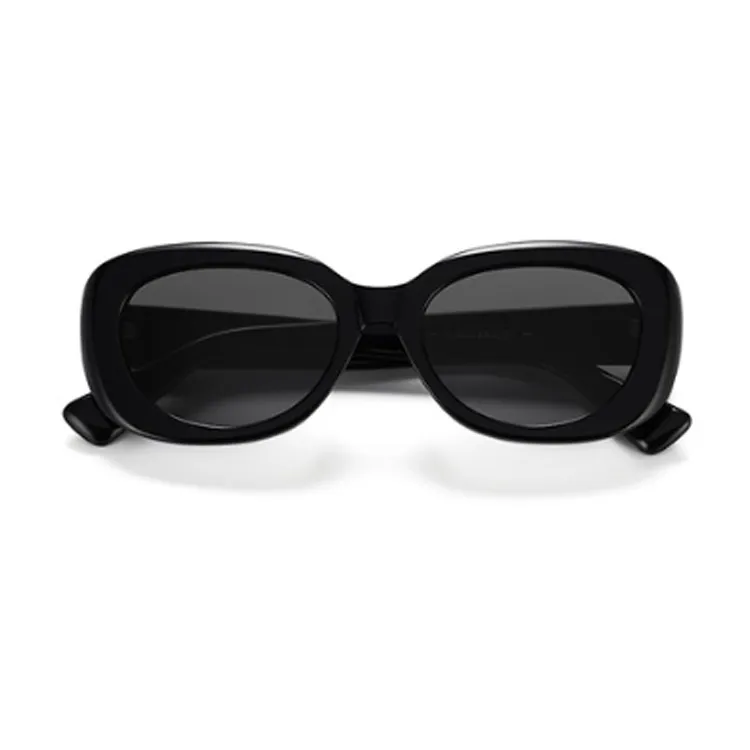 PUBLIC BEACON Acetate Irregular Shape Sunglasses Women's Black-1