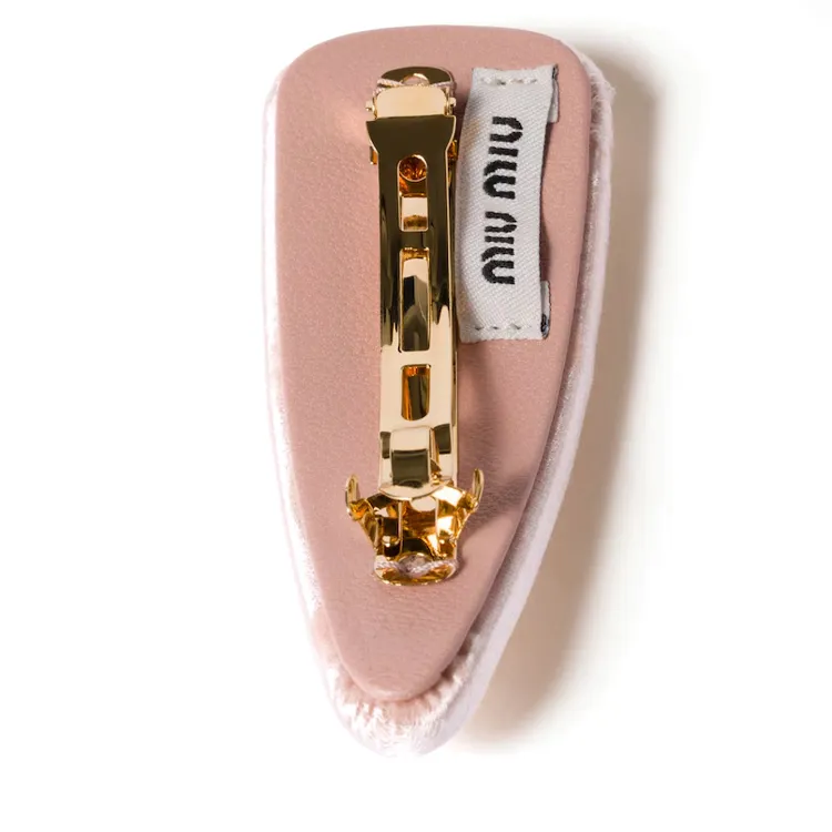 MIU MIU Metal, Silk, Satin, Viscose Hair Clips Women's Pink-1