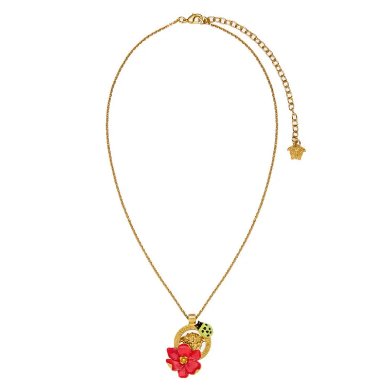 VERSACE Strawberry Garden Pendant Necklace-1