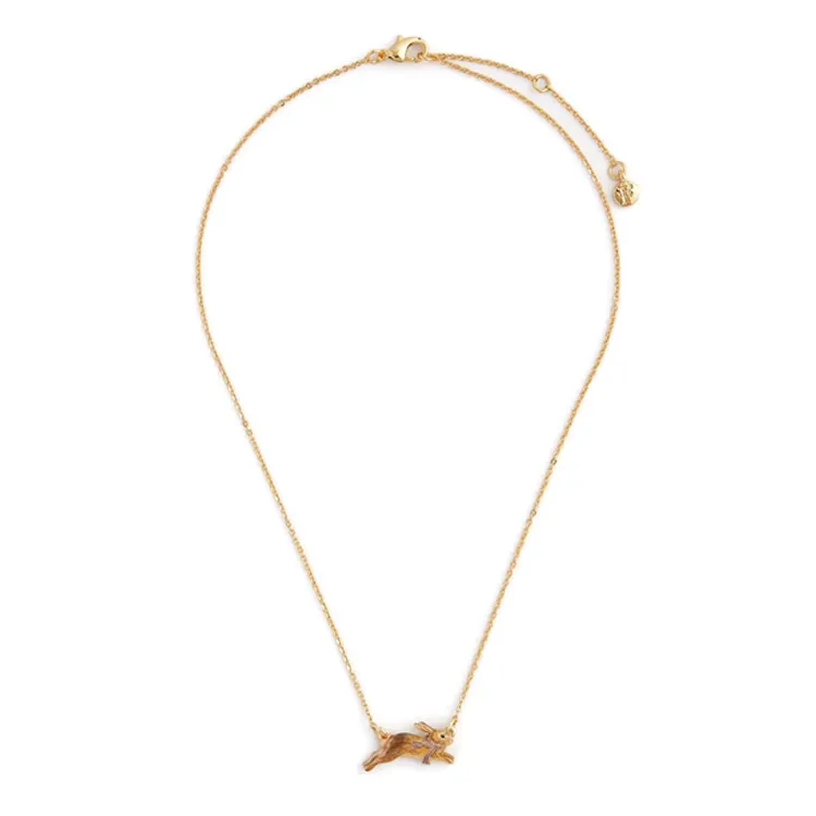 Fable Gold-Plated 18K Gold Zinc Alloy Copper Alloy Enamel Necklaces Women's Gold-1
