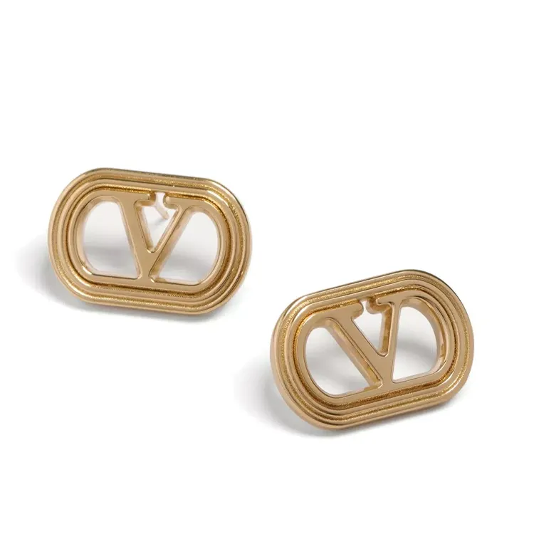Valentino VLogo Plaque Earrings-1