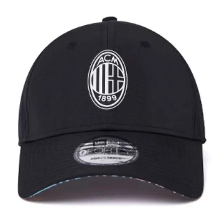 New Era Cotton, Polyester, Regenerated Cellulose Fiber Baseball Caps Unisex Black-1