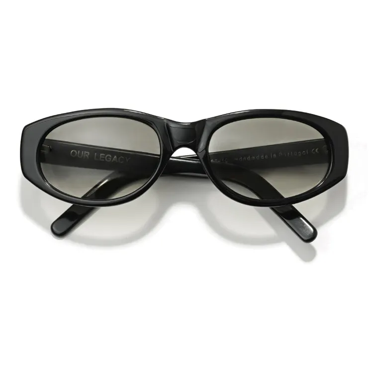 OUR LEGACY Acetate Cat Eye Sunglasses Unisex Black-1