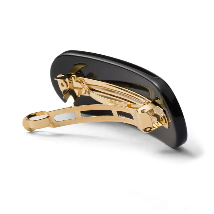 PRADA Enamel, Metal Hair Clips Women's Black-1