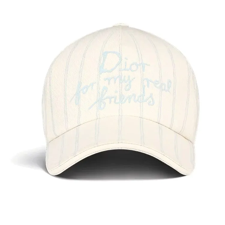 DIOR Sheepskin Cotton Baseball Caps Men's Beige-1