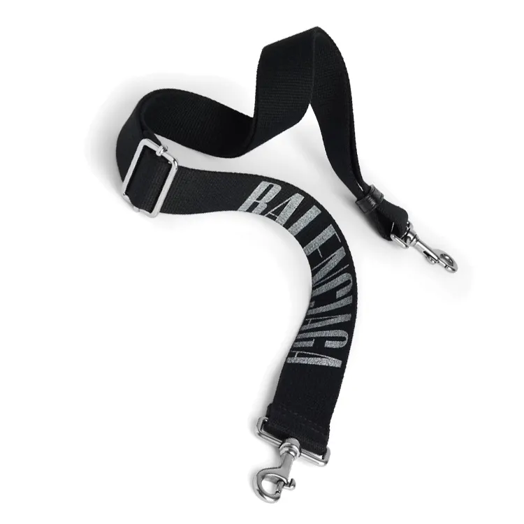 Balenciaga Polyester Nylon Lambskin Shoulder Straps Unisex Black-2
