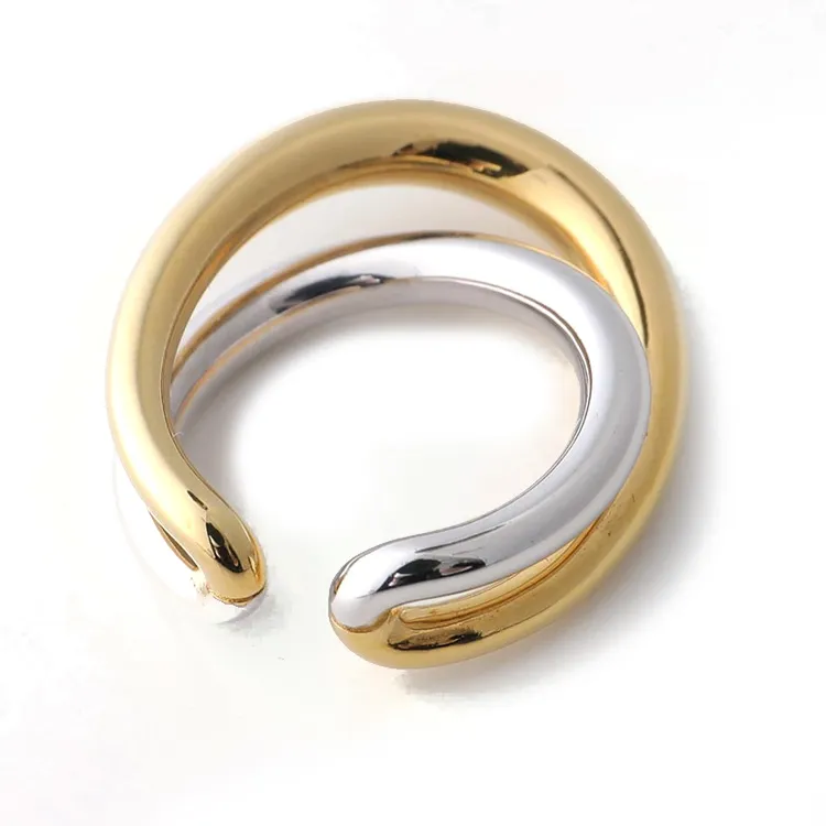 Charlotte Chesnais Initial Two tone Design Ring-1