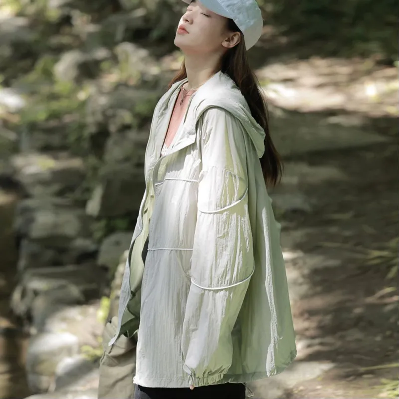 Tonlion Sun Protection Clothing Women's Mint Green-2