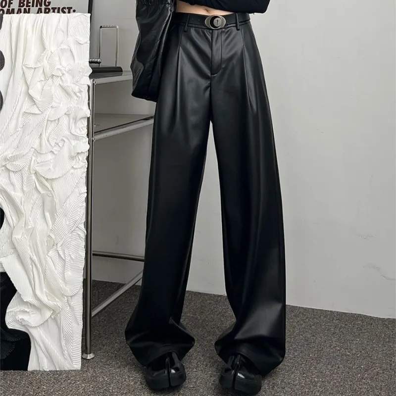 Fuccykee Leather Pants Women's Black-1
