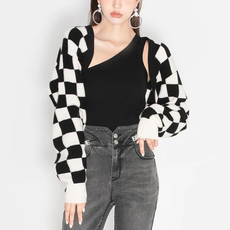 Bebe Sweater Women's Black White-1