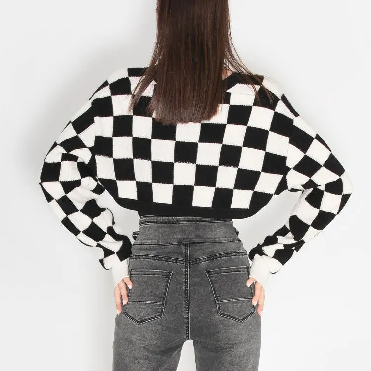 Bebe Sweater Women's Black White-2