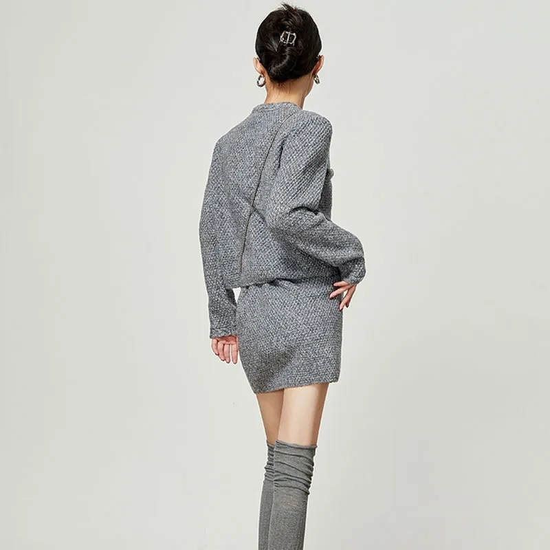 Weekly Two Piece Skirt Sets Women's Set Gray-3