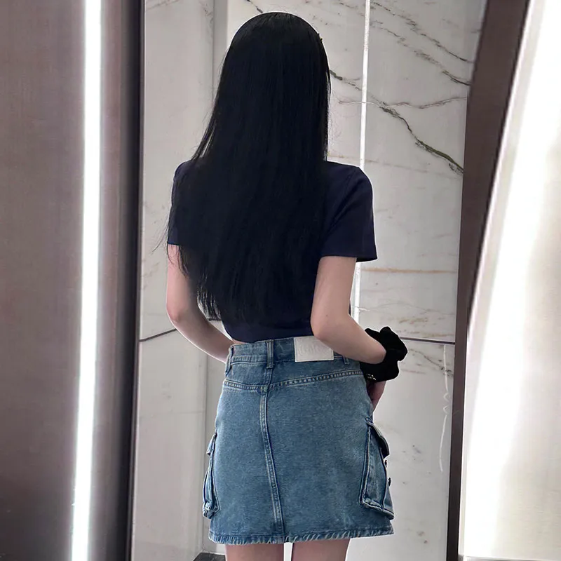 RA&RN Denim Short Skirts Women's Blue-1