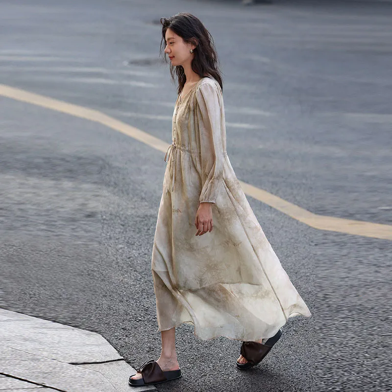 Demana Long Sleeved Dresses Women's Print-3