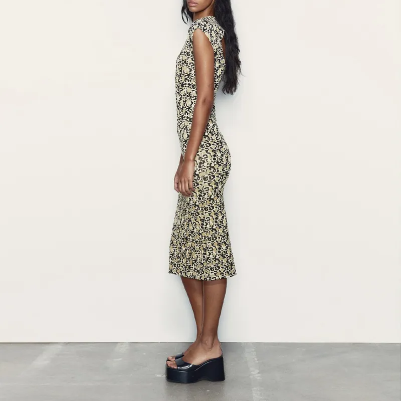 ZARA Short-Sleeved Dresses Women's Oil Blue-3