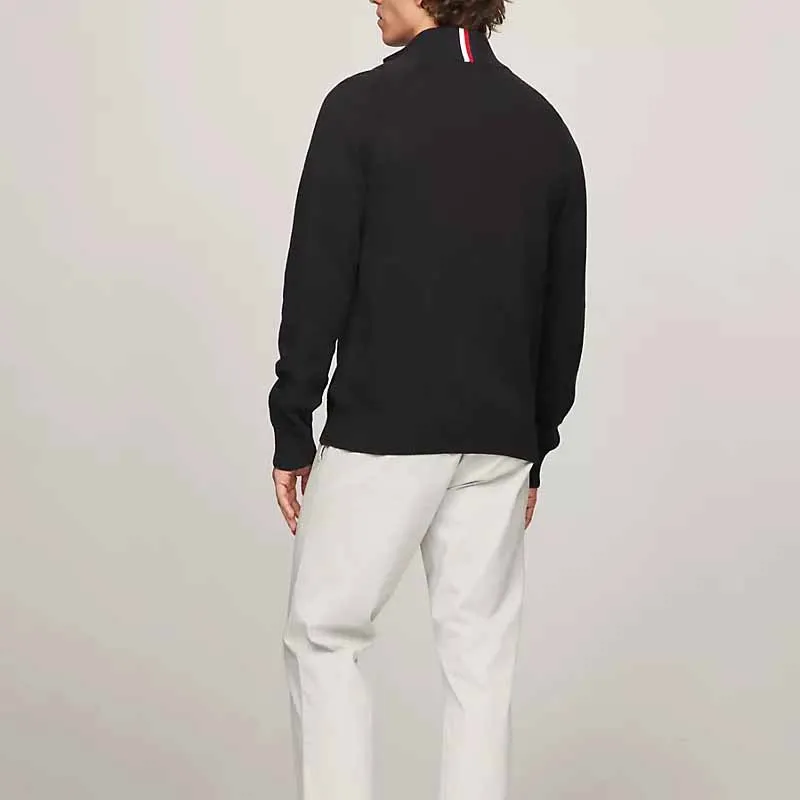 Tommy Hilfiger Knitted Fabric Cardigan Men's Black-4
