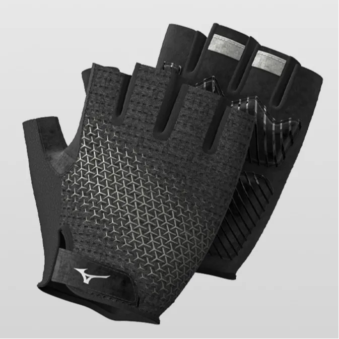 Mizuno Apparatus Fitness Weightlifting Belts / Gym Gloves Slip Resistant Black Polyester Female And Male-2