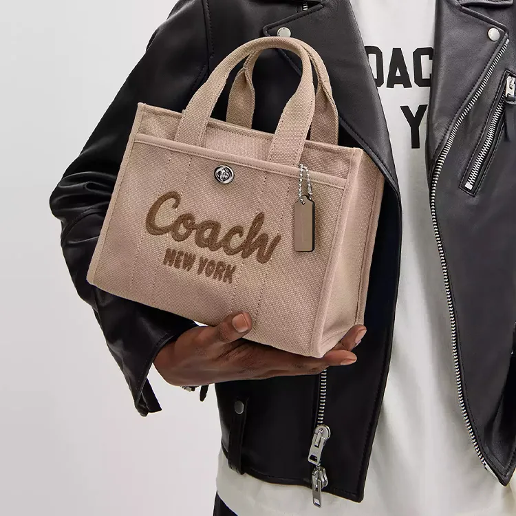 COACH Cargo Canvas Canvas Bag Tote Shopping Bag Shoulder Bag Crossbody Bag Handbag Large Size Women's Natural-6