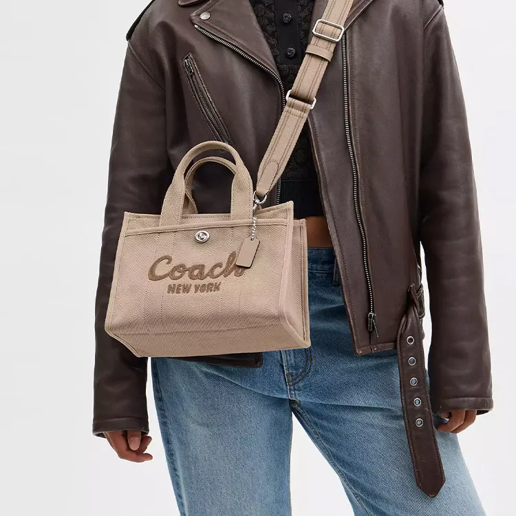 COACH Cargo Canvas Canvas Bag Tote Shopping Bag Shoulder Bag Crossbody Bag Handbag Large Size Women's Natural-5
