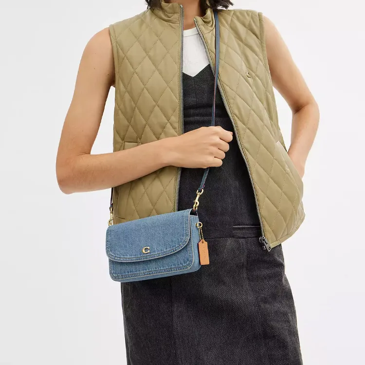 COACH Hayden Denim Shoulder Bag Crossbody Bag Small Size Women's Indigo-5