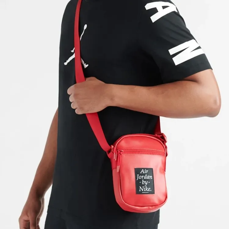 Jordan Polyester Cell Phone Pouch Shoulder Bag Crossbody Bag Regular Unisex Red-4