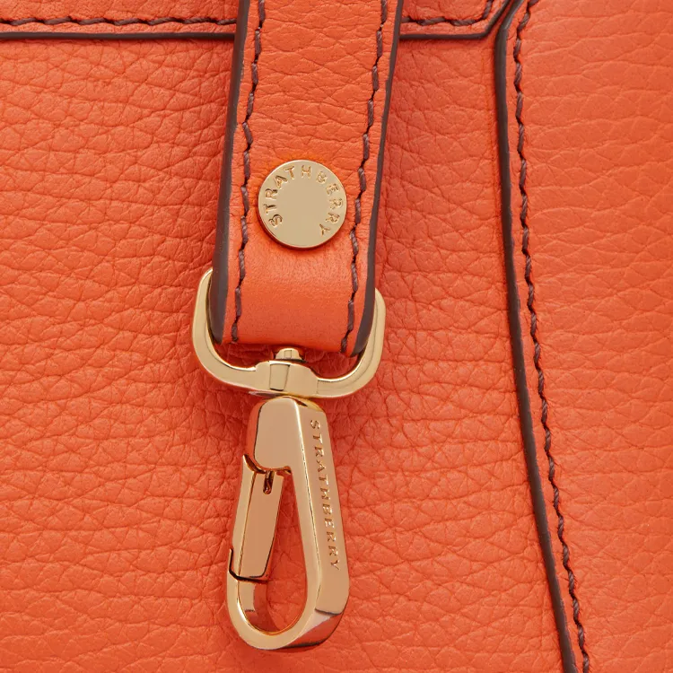 Strathberry Grained Calfskin Shoulder Bag Crossbody Bag Handbag Nano Women's Orange-4