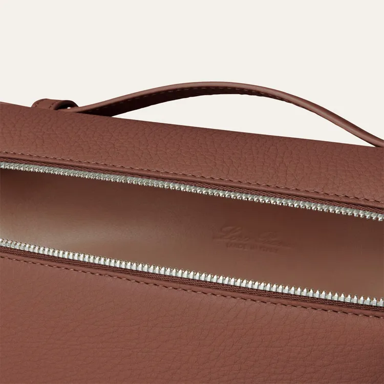 Loro Piana Calfskin Backpack Women's Dark Brown-5