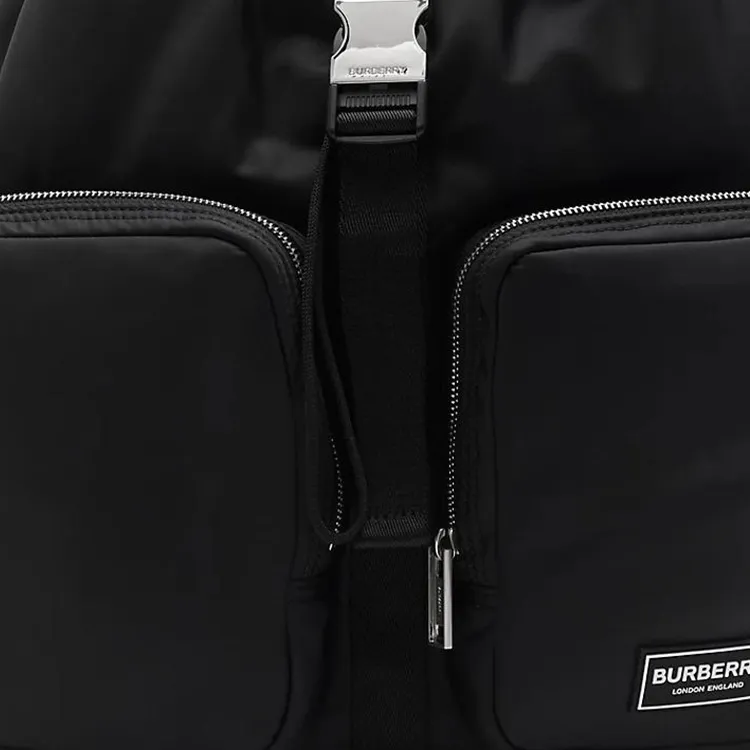Burberry Nylon Backpack Medium Size Unisex Black-1