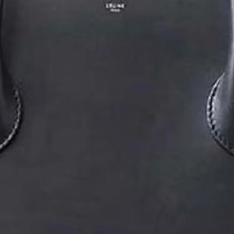 CELINE Leather Tote Bag Shopping Bag Handbag Women's Black-3
