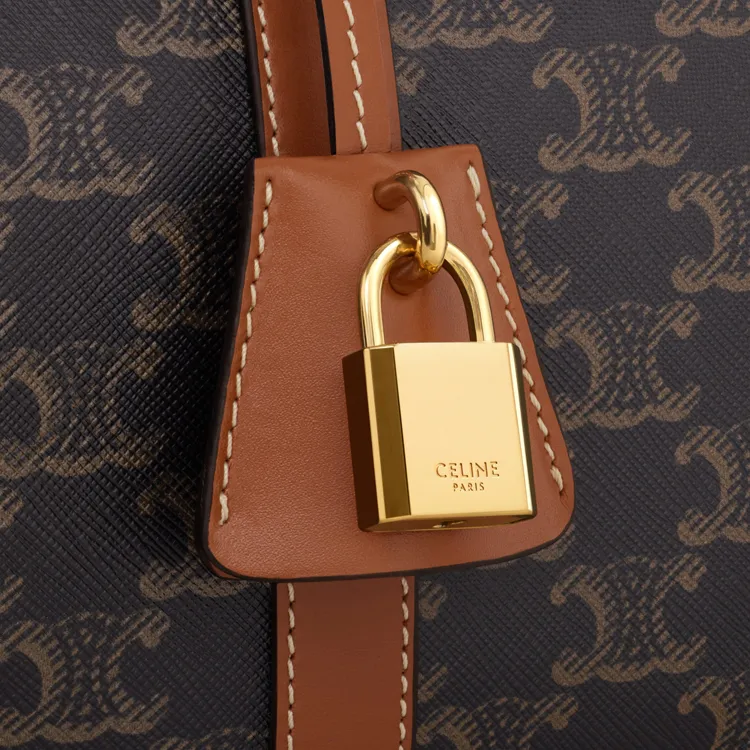 CELINE Cow Leather Boston Bag, Shoulder Bag, Crossbody Bag, Handbag Women's Tawny-3