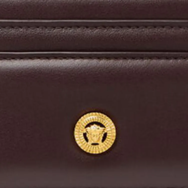 FANSIZHE MEDUSA BIGGIE Series Cow Leather Card Holder Men's Brown-3
