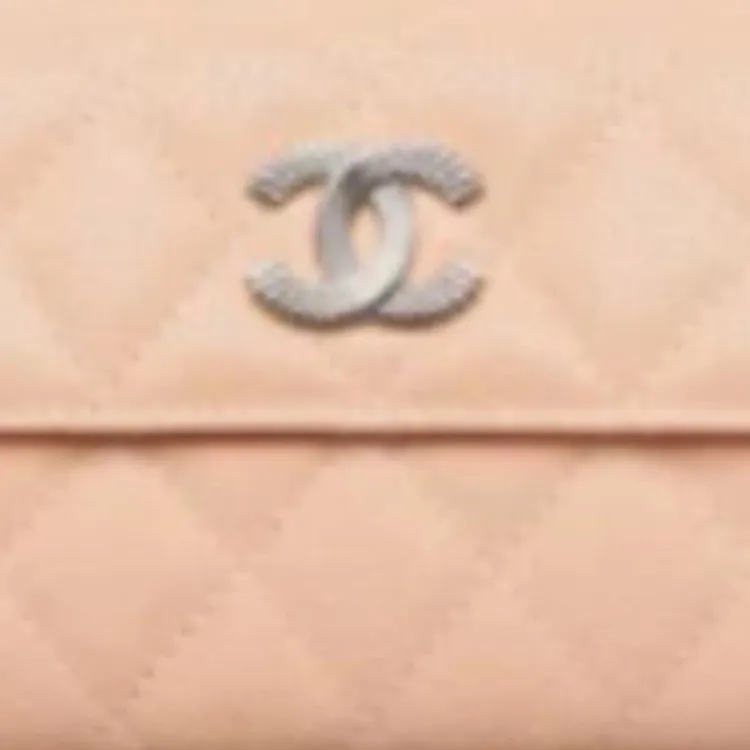 CHANEL Calfskin Wallet Women's Beige-1