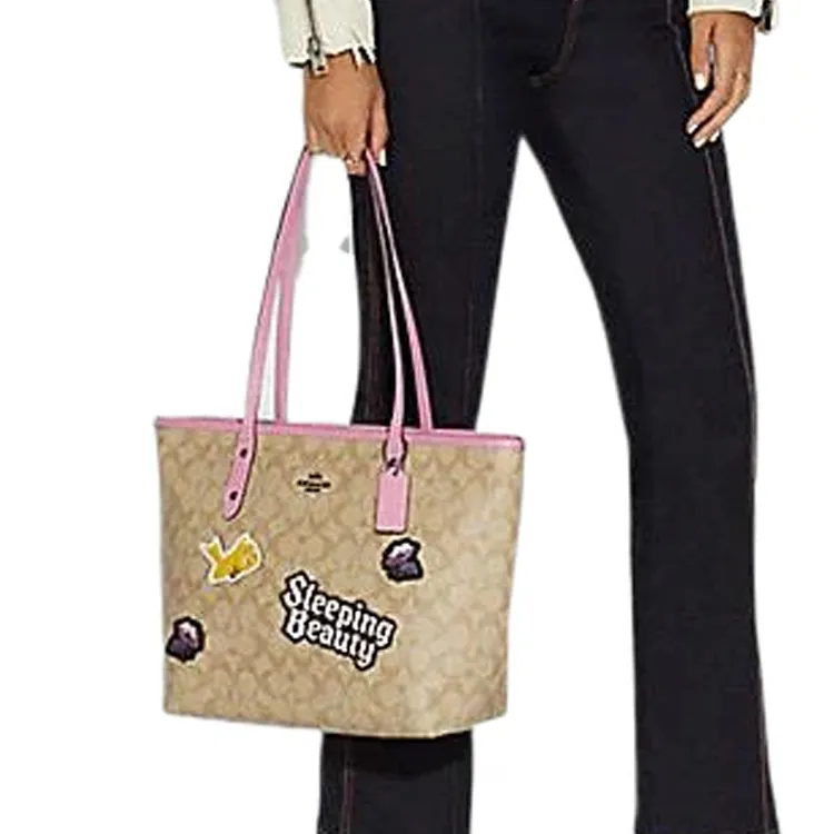 Disney X COACH City Zip Tote Handbags-3