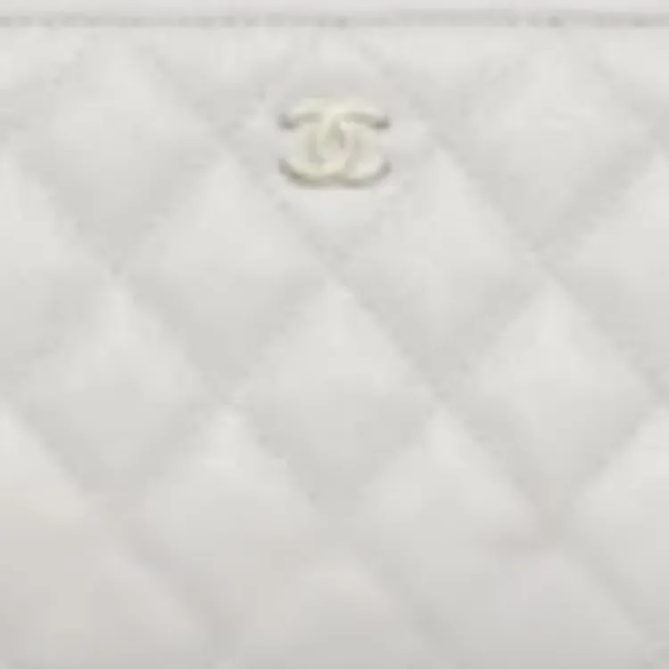 CHANEL Calfskin Wallet Women's Light Gray-1