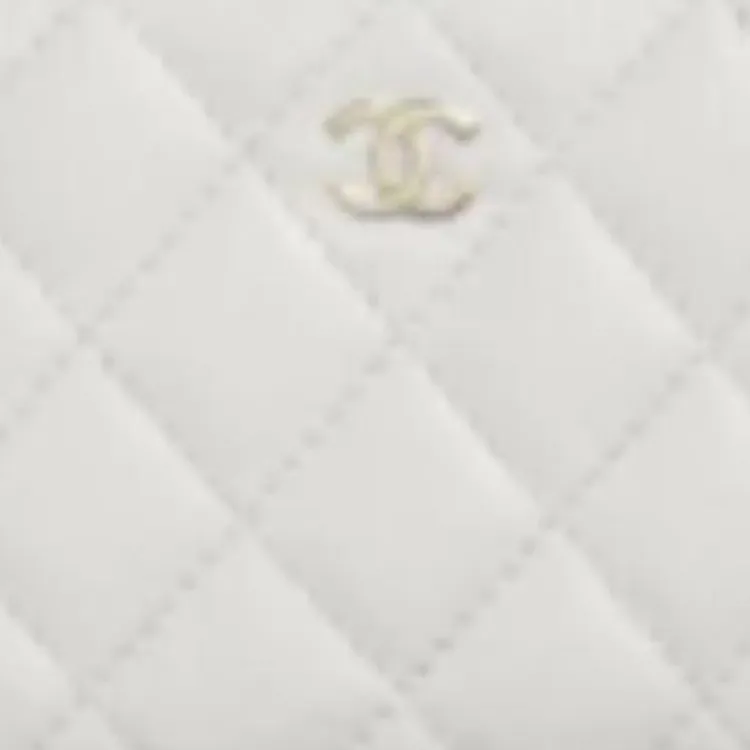CHANEL Calfskin Wallet Women's Light Gray-1
