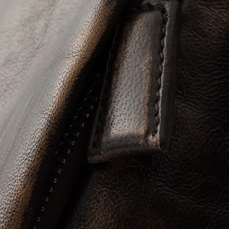 PRADA Leather Backpack Men's Dark Brown-4