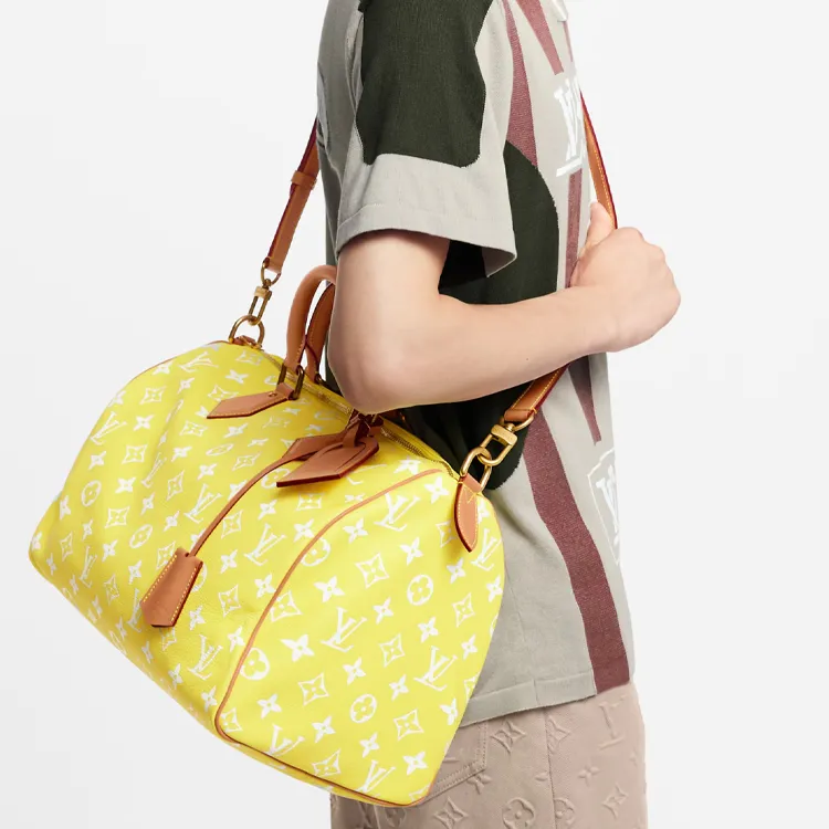LOUIS VUITTON Speedy P9 Bandouliere 40 Lemonade Yellow-6
